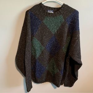 Jos A Bank Grandpa Style Argyle Sweater-Lg